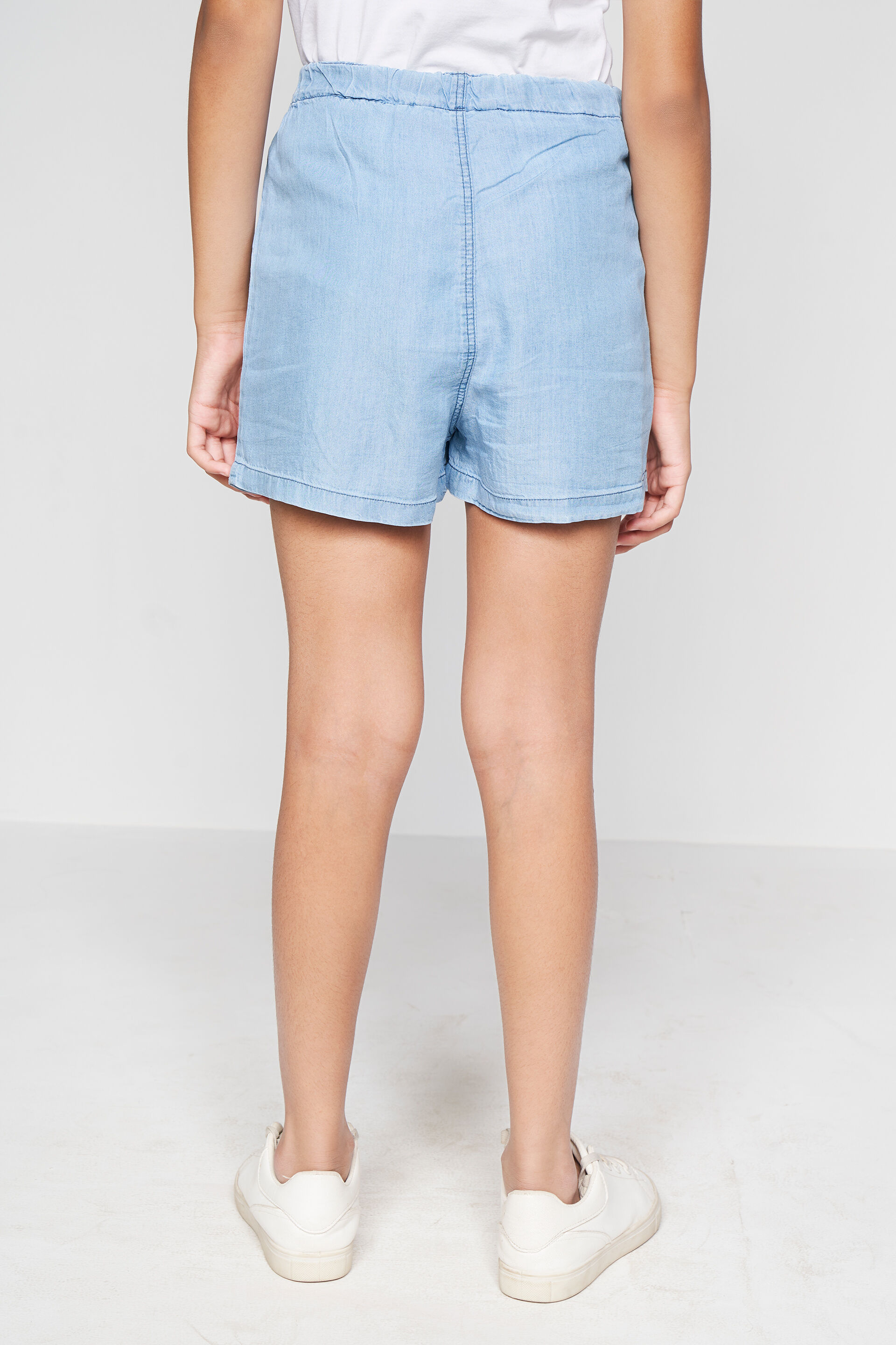 Light Blue Denim Skorts, Light Blue, image 4